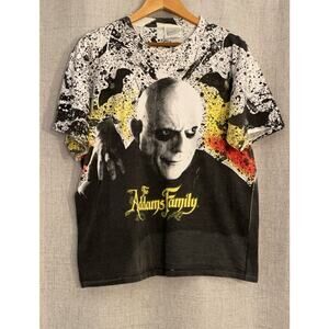*RARE Vintage* The Adams Family Horror Film USA Movie Promo T-Shirt AOP XL 90s